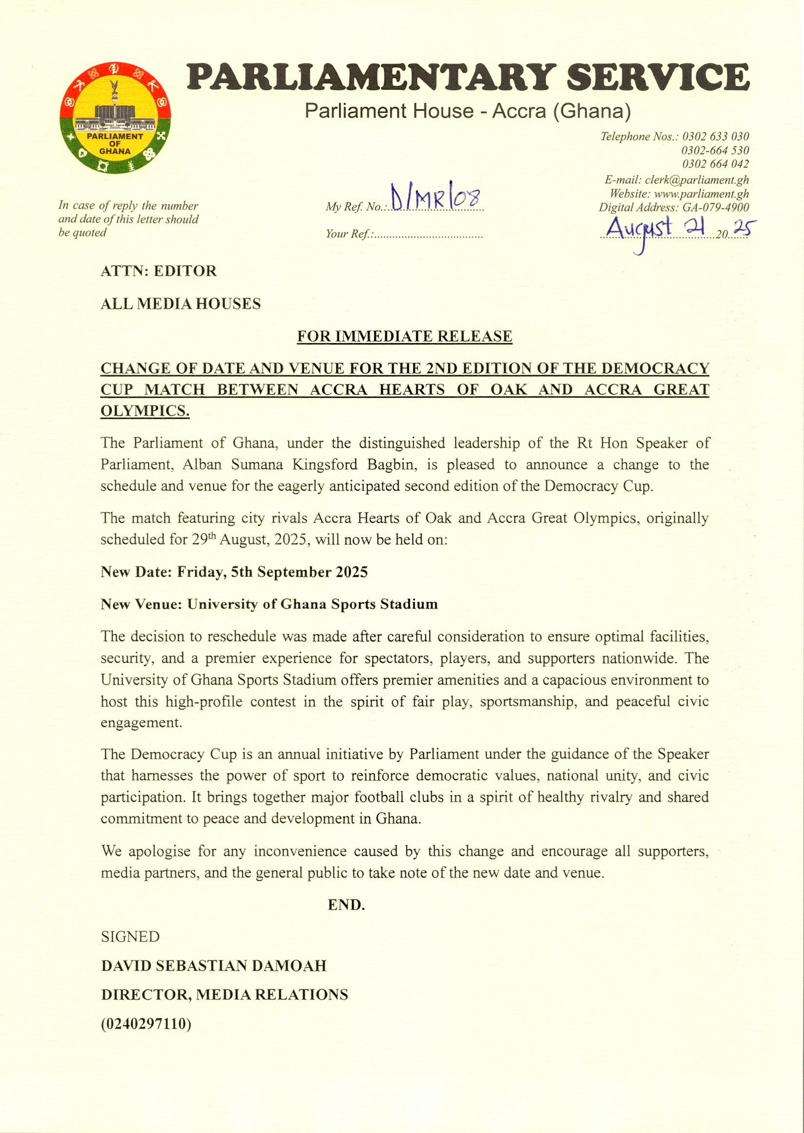 Official announcement: change of date and venue for the 2nd Edition