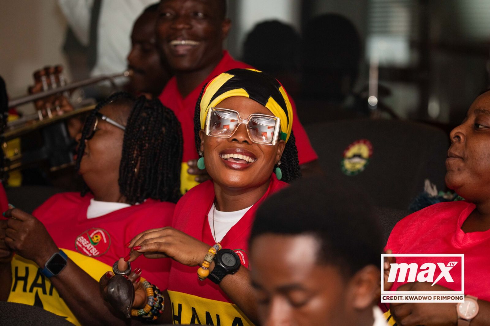 Fans in Ghana colours at the launch