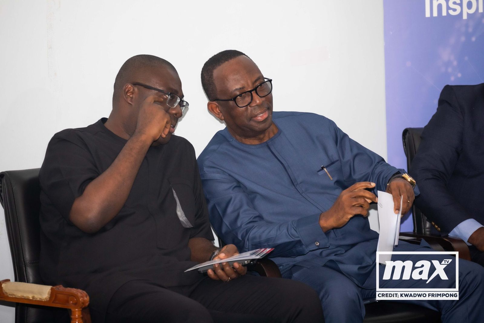 Officials in conversation at the launch