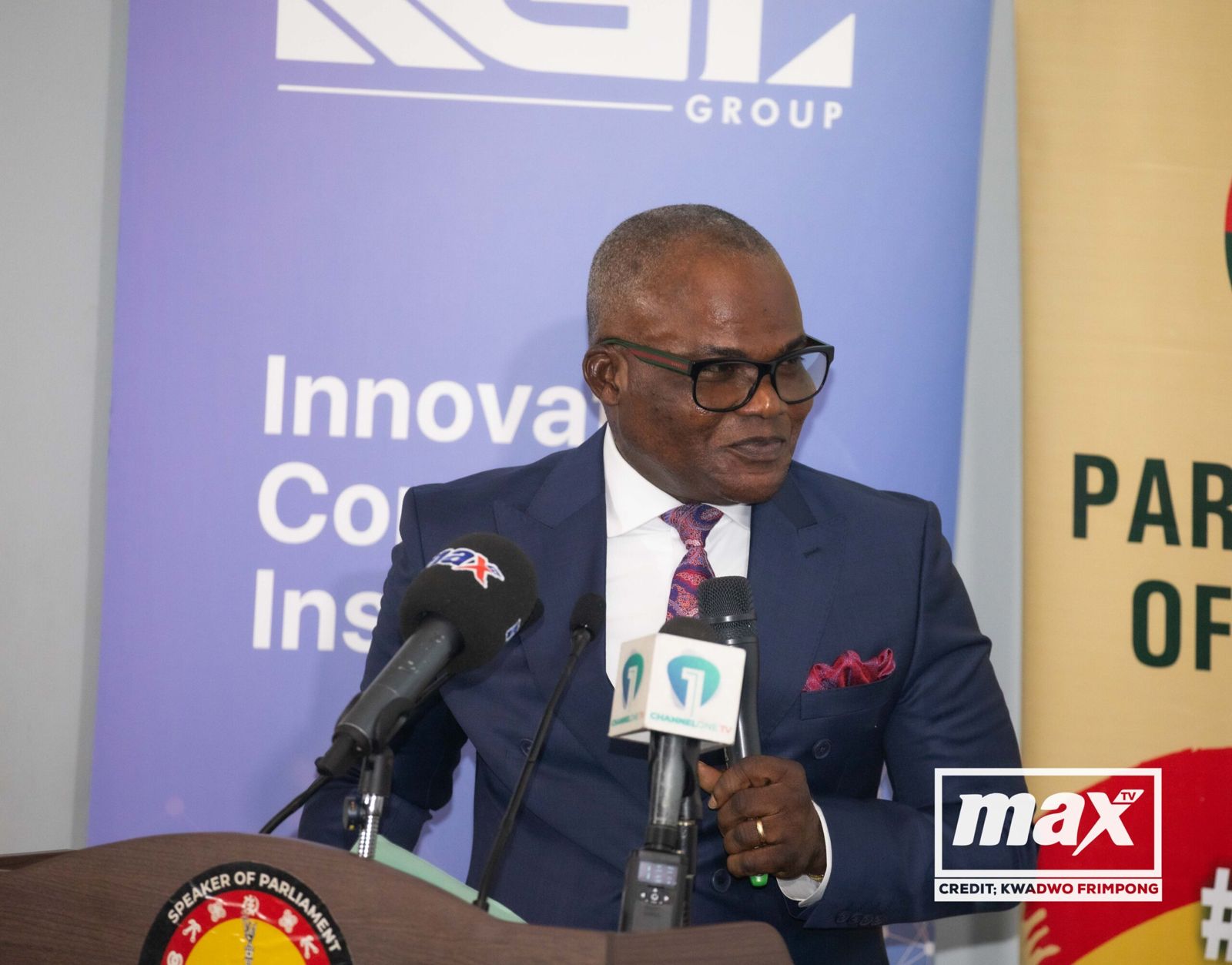 Official speaking at the Democracy Cup launch