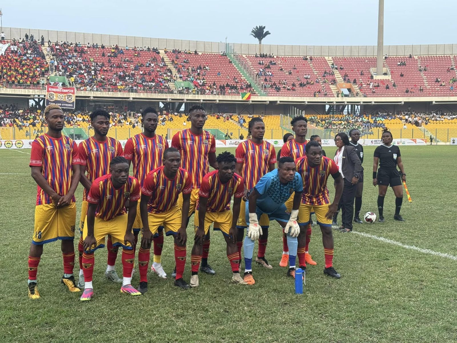 Hearts of Oak line up at the 2024 Democracy Cup