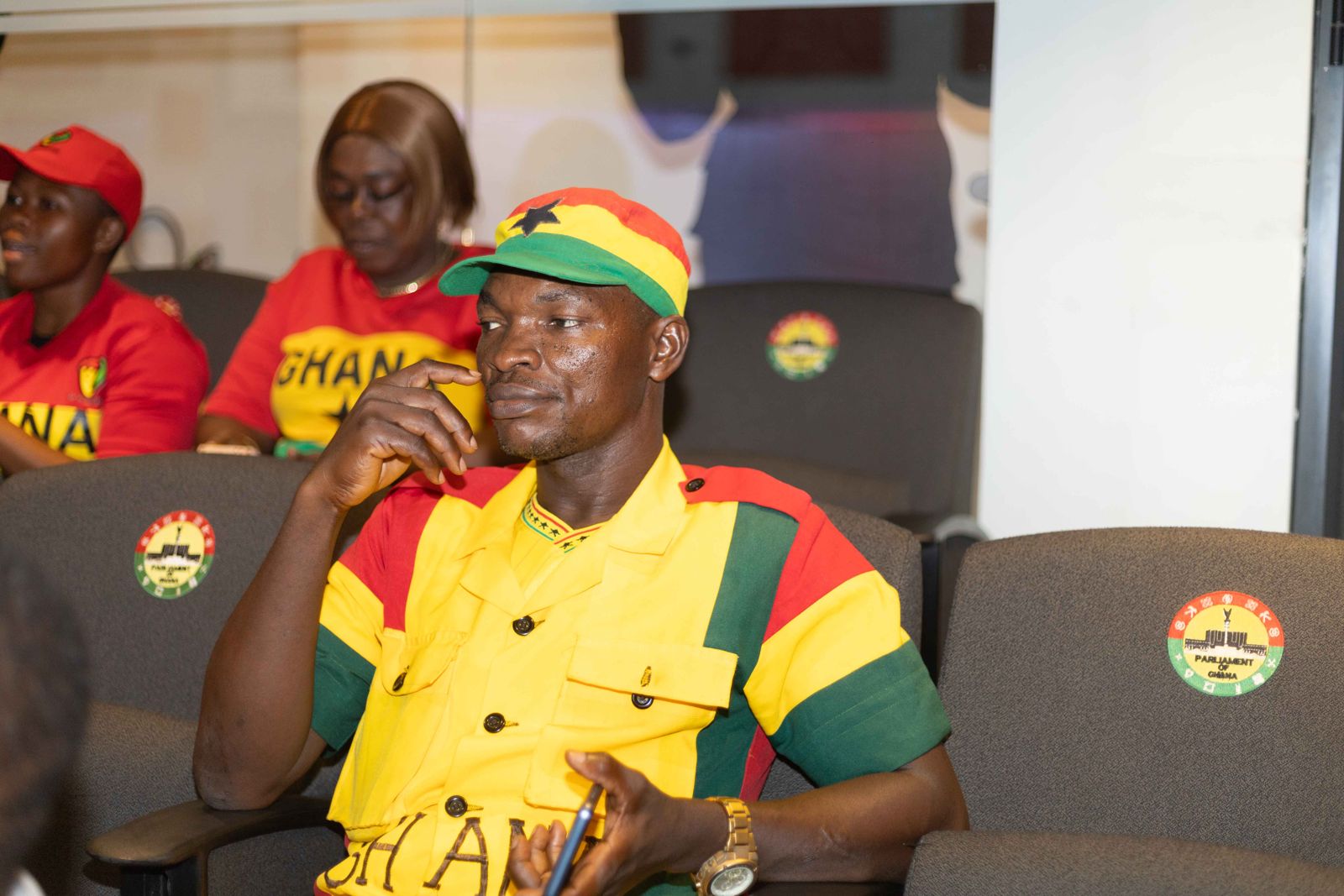 Supporter in Ghana colours